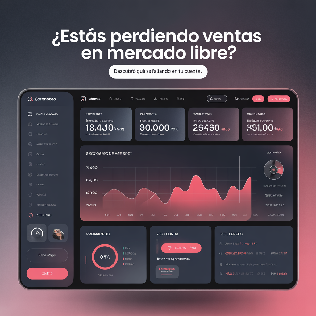 ideogram v3.0 dashboard de ecommerce moderno con fondo oscuro gráficos de ventas en rojo caye 0